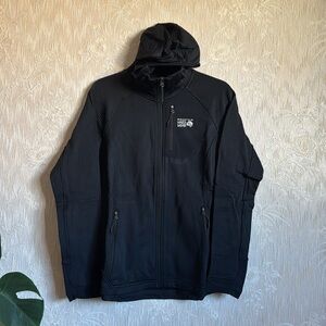 Mountain Hardwear Black Women's Hooded Polartec Zip Jacket
